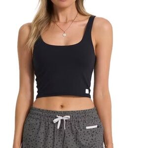 Women's Daily Crop tank top in black NWT